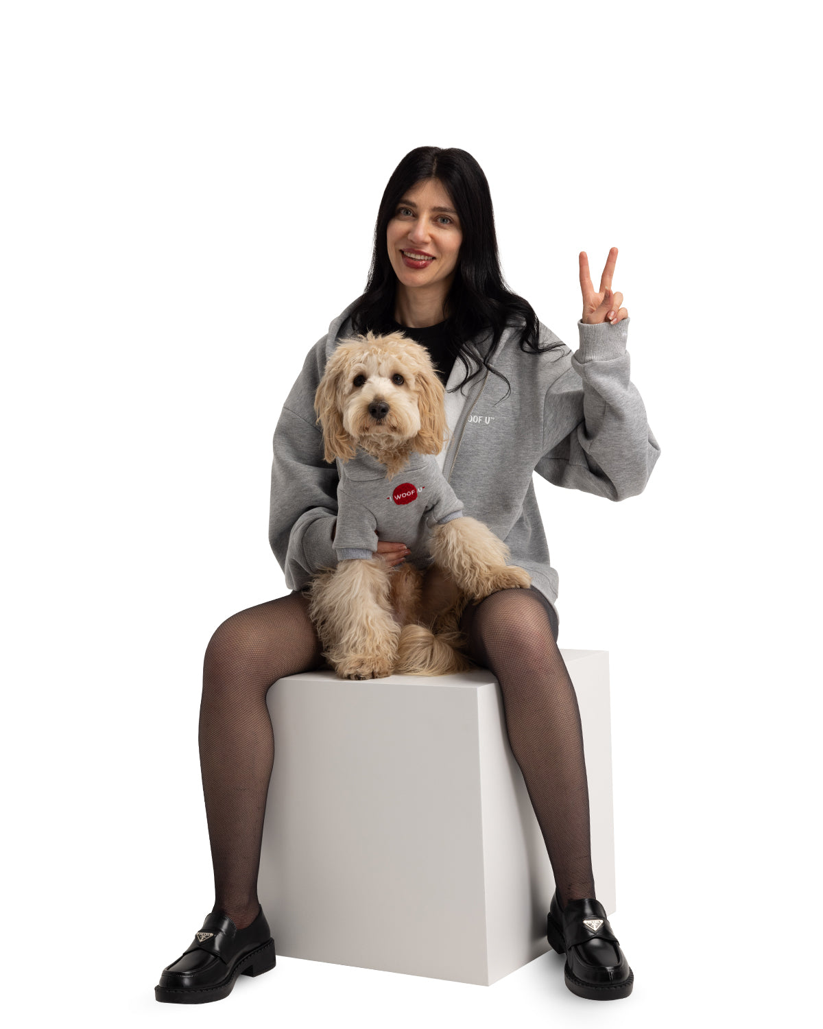 I Woof U Grey Human Jacket